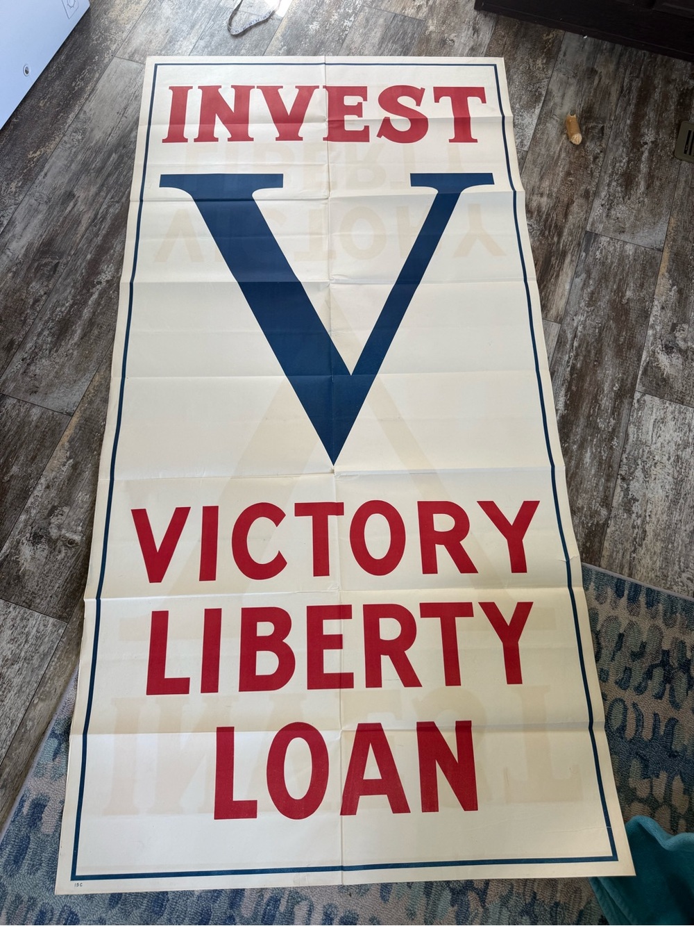 vintage World War I poster 1919 promotes U.S. government's final bond drive